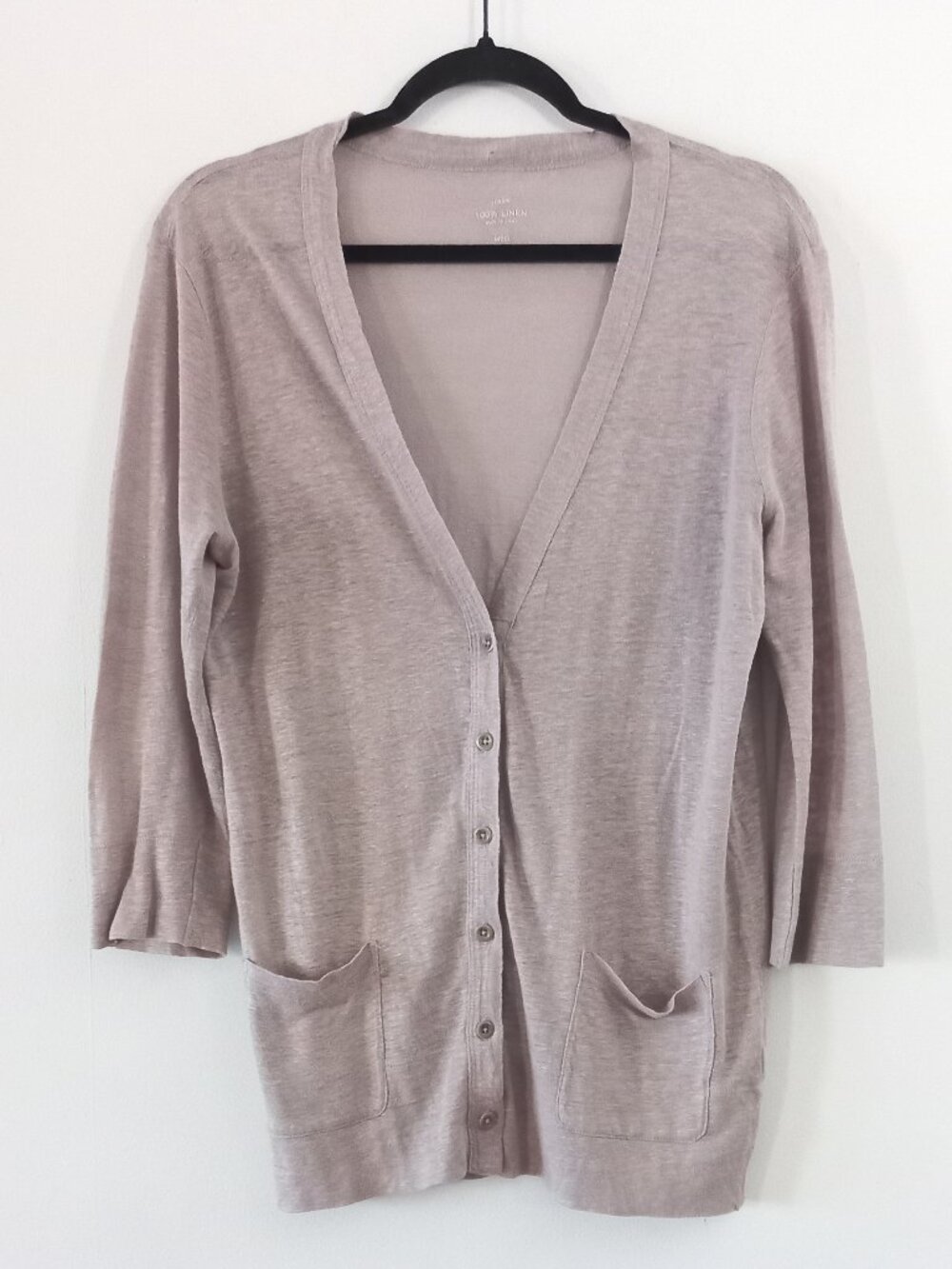 J.CREW 100% Linen beige lightweight cardigan
